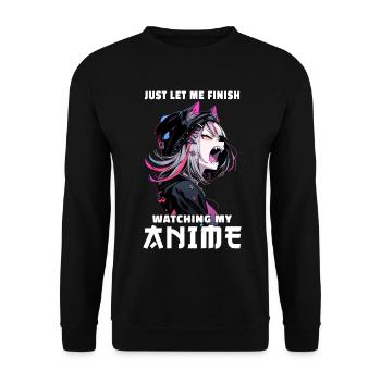 Anime Fille Otaku Manga Goth Fille Tenue Cosplay - Sweat-shirt Unisexe - noir - Devant - Alina (178cm) & Michal (187cm)
