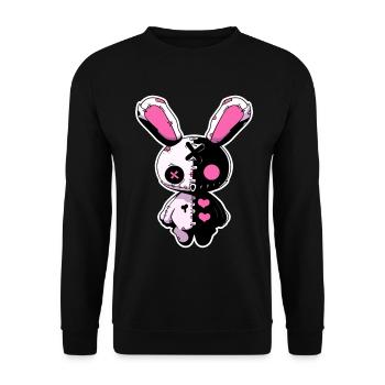 Goth Bunny Kawaii Bunny Rabbit Goth Girl Outfit - Unisex Sweatshirt - black - Front - Alina (178cm) & Michal (187cm)
