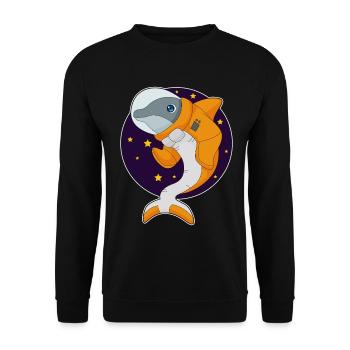 Dauphin Astronaute Espace - Sweat-shirt Unisexe - noir - Devant - Alina (178cm) & Michal (187cm)
