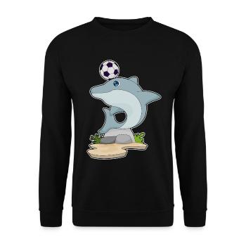 Dolphin Soccer Joueur De Football - Sweat-shirt Unisexe - noir - Devant - Alina (178cm) & Michal (187cm)