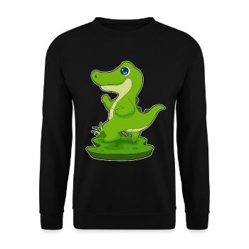Crocodile Jogger Jogging Sports - Sweat-shirt Unisexe - noir - Devant - Alina (178cm) & Michal (187cm)