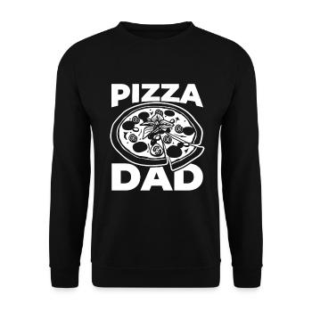 Pizza Dad - Unisex Sweatshirt - black - Front - Alina (178cm) & Michal (187cm)