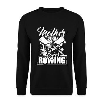 Mutter die das Rudern liebt - Unisex Pullover - Schwarz - Vorne - Alina (178cm) & Michal (187cm)