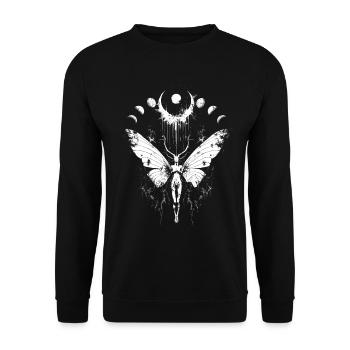 Fairycore Fée Phases de Lune Fée Grunge Gothique - Sweat-shirt Unisexe - noir - Devant - Alina (178cm) & Michal (187cm)