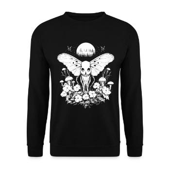 Gothic Skull Aestethic Fairy Grunge Fairycore - Unisex Sweatshirt - black - Front - Alina (178cm) & Michal (187cm)