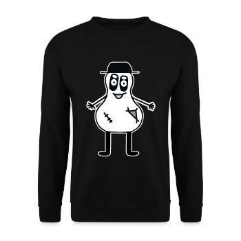 Halloween Geist Gespenst Horror Kinder Kind Hallo - Unisex Pullover - Schwarz - Vorne - Alina (178cm) & Michal (187cm)