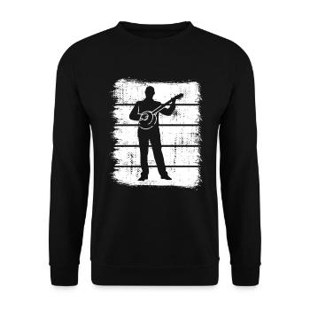 Croquis de joueur de banjo - Sweat-shirt Unisexe - noir - Devant - Alina (178cm) & Michal (187cm)