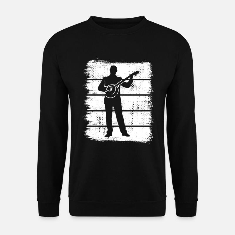 Banjo Player Sketch - Unisex Sweatshirt - black