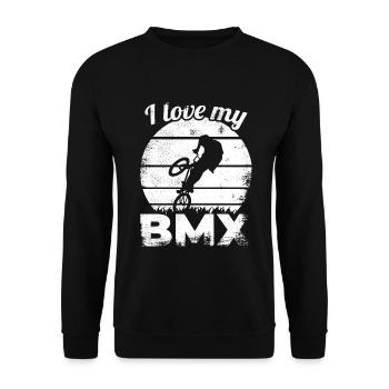 Dicton de pilote de BMX - Sweat-shirt Unisexe - noir - Devant - Alina (178cm) & Michal (187cm)