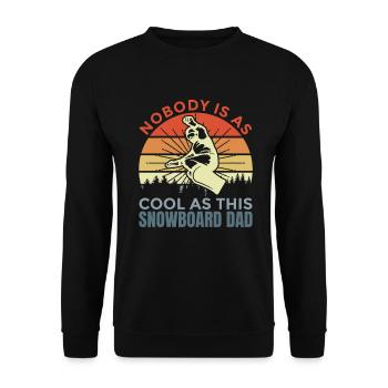 Snowboard Dad - Unisex Sweatshirt - black - Front - Alina (178cm) & Michal (187cm)