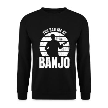 Tu m’as eu au banjo - Sweat-shirt Unisexe - noir - Devant - Alina (178cm) & Michal (187cm)