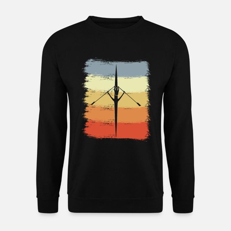 Ruderboot Zeichnung - Unisex Pullover - Schwarz