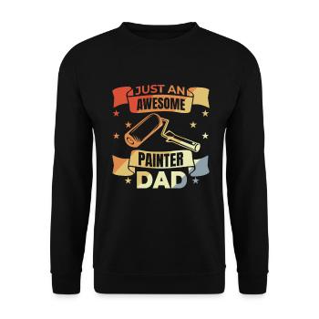 Maler Lackierer Vater - Unisex Pullover - Schwarz - Vorne - Alina (178cm) & Michal (187cm)