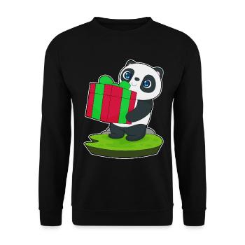 Forfait Noël Panda - Sweat-shirt Unisexe - noir - Devant - Alina (178cm) & Michal (187cm)