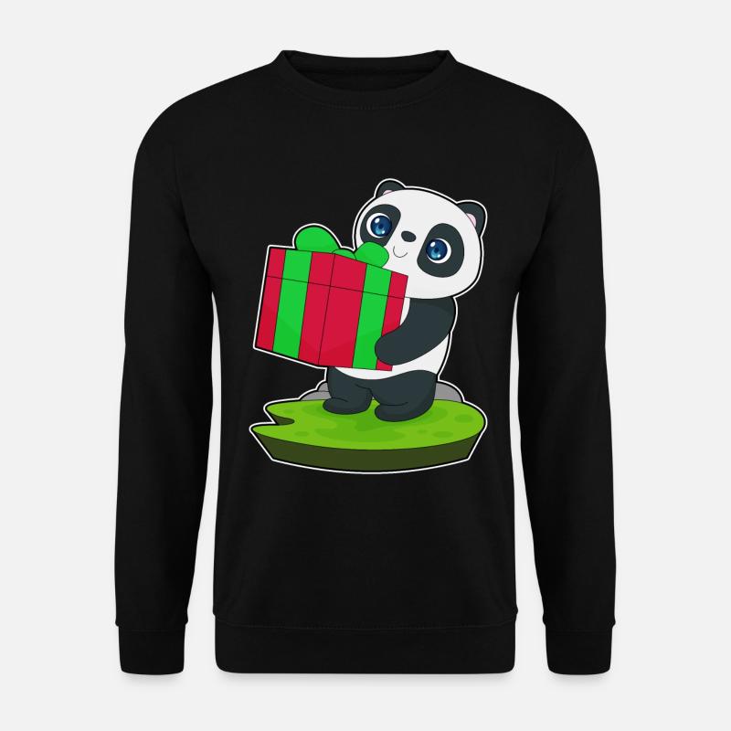 Panda Weihnachten Paket - Unisex Pullover - Schwarz