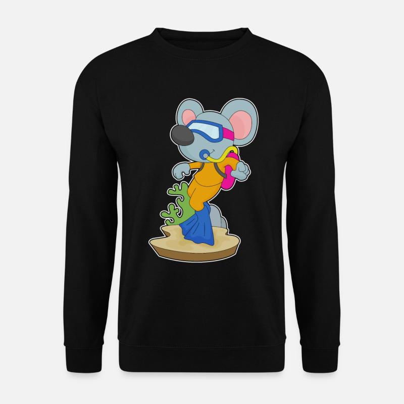 Souris Plongeur Bouteille d’oxygène Plongée - Sweat-shirt Unisexe - noir