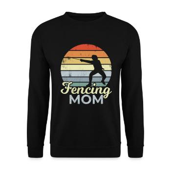 Fechter Mutter - Unisex Pullover - Schwarz - Vorne - Alina (178cm) & Michal (187cm)