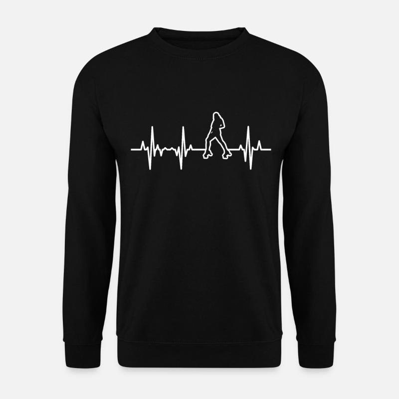 Roller Skater Herzschlag Mädels - Unisex Pullover - Schwarz