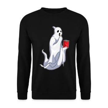 Chips de pommes de terre Halloween fantômes - Sweat-shirt Unisexe - noir - Devant - Alina (178cm) & Michal (187cm)