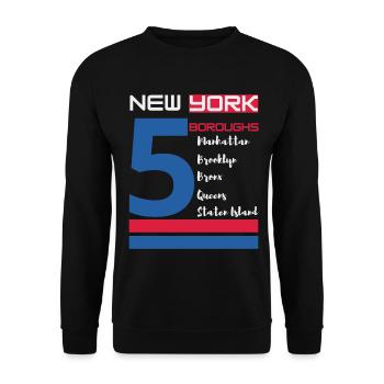 New York City Five Boroughs J'aime New York Bronx - Sweat-shirt Unisexe - noir - Devant - Alina (178cm) & Michal (187cm)