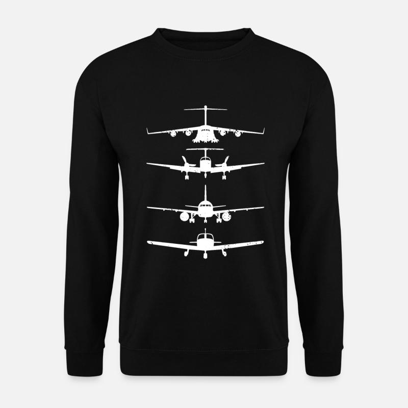 Retro Flugzeugmodelle - Unisex Pullover - Schwarz