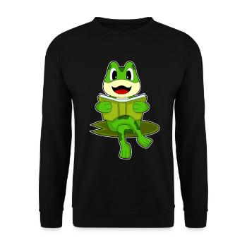 Livre de Nerd grenouille - Sweat-shirt Unisexe - noir - Devant - Alina (178cm) & Michal (187cm)