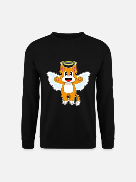 Ailes d’ange chat - Sweat-shirt Unisexe - noir