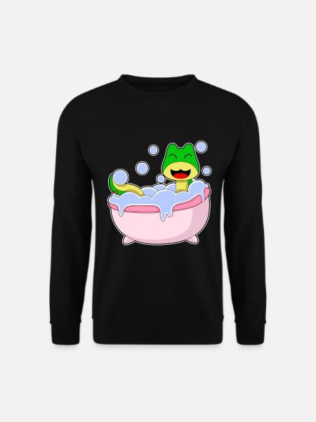 Snake Bathing Bathtub - Unisex Sweatshirt - black