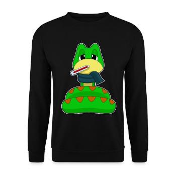 Thermomètre clinique Snake - Sweat-shirt Unisexe - noir - Devant - Alina (178cm) & Michal (187cm)