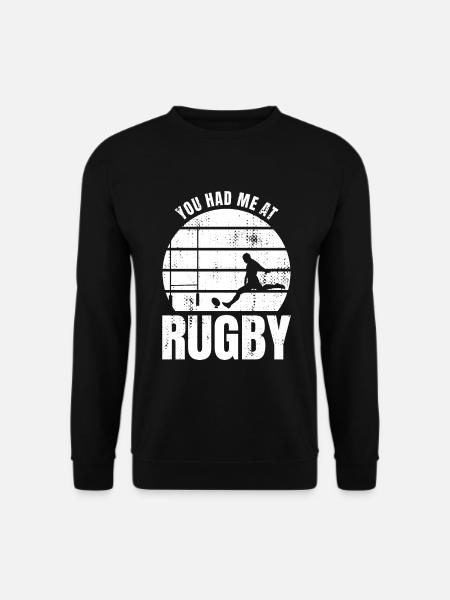 Tu m’as eu au rugby - Sweat-shirt Unisexe - noir