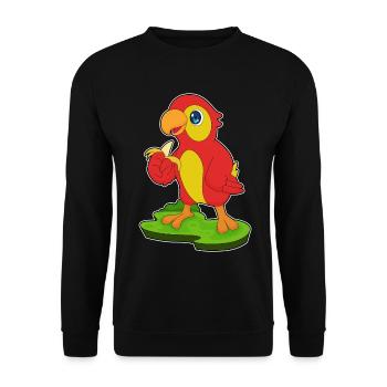 Parrot Banana - Sweat-shirt Unisexe - noir - Devant - Alina (178cm) & Michal (187cm)