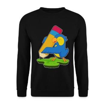 Parrot Pupil Pencil School - Unisex Sweatshirt - black - Front - Alina (178cm) & Michal (187cm)