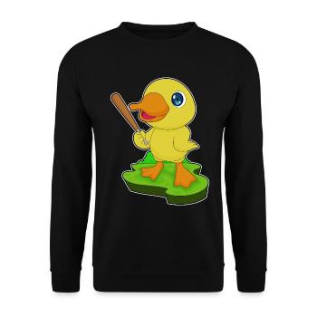 Duck Baseball Baseball Bat Sports - Sweat-shirt Unisexe - noir - Devant - Alina (178cm) & Michal (187cm)