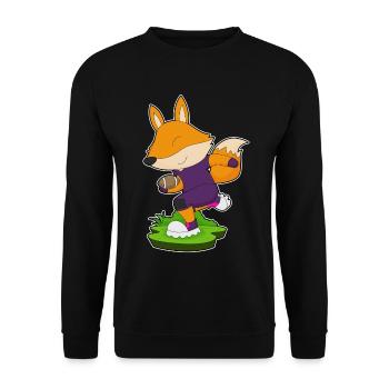 Fuchs American Football Sports - Unisex Sweatshirt - black - Front - Alina (178cm) & Michal (187cm)