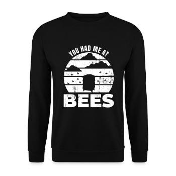 Tu m’as eu avec des abeilles - Sweat-shirt Unisexe - noir - Devant - Alina (178cm) & Michal (187cm)