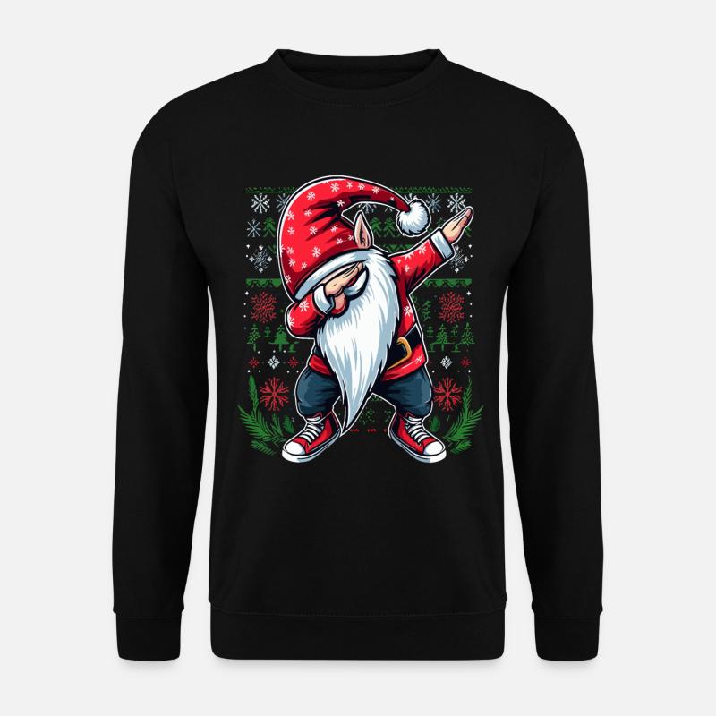 Dabbing Nikolaus Ugly Christmas - Unisex Pullover - Schwarz