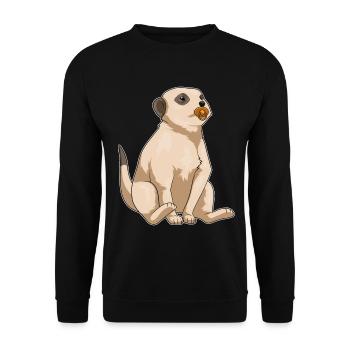 Erdmännchen Baby Schnuller - Unisex Pullover - Schwarz - Vorne - Alina (178cm) & Michal (187cm)