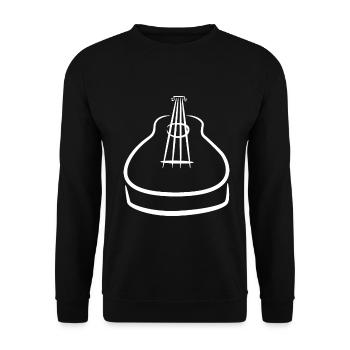 Dessin de ukulélé - Sweat-shirt Unisexe - noir - Devant - Alina (178cm) & Michal (187cm)