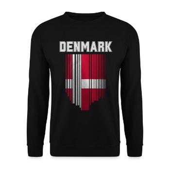 Flag of Denmark, Danish pride - Unisex Sweatshirt - black - Front - Alina (178cm) & Michal (187cm)