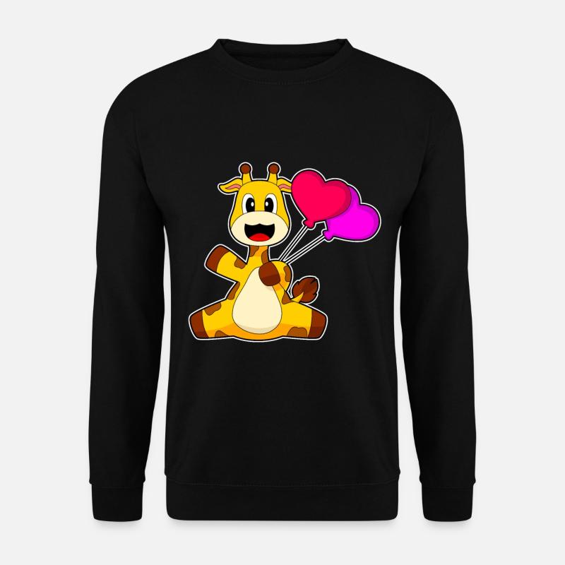 Giraffe Luftballon - Unisex Pullover - Schwarz