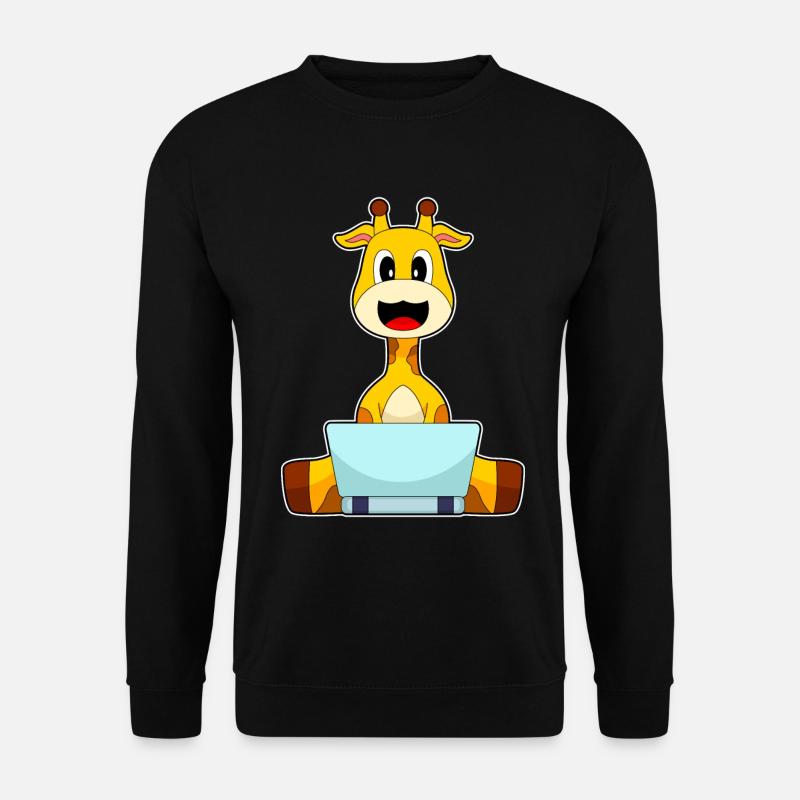 Giraffe Laptop - Unisex Sweatshirt - black