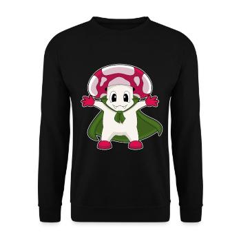 Pilz Halloween Vampir - Unisex Pullover - Schwarz - Vorne - Alina (178cm) & Michal (187cm)