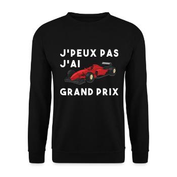 Je peux pas j ai grand prix - Sweat-shirt Unisexe - noir - Devant - Alina (178cm) & Michal (187cm)