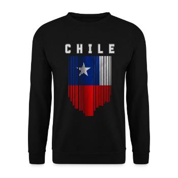 Flag of Chile, Chilean pride - Unisex Sweatshirt - black - Front - Alina (178cm) & Michal (187cm)