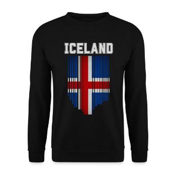Drapeau de l’Islande, fierté islandaise - Sweat-shirt Unisexe - noir - Devant - Alina (178cm) & Michal (187cm)