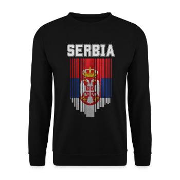 Drapeau de la Serbie, fierté serbe - Sweat-shirt Unisexe - noir - Devant - Alina (178cm) & Michal (187cm)