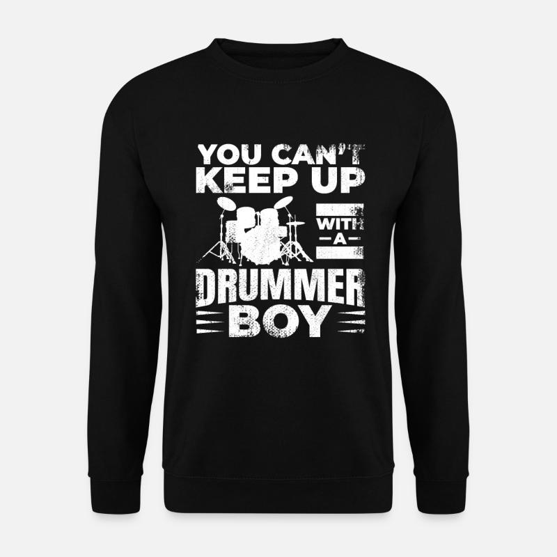 Drummer Junge - Unisex Pullover - Schwarz