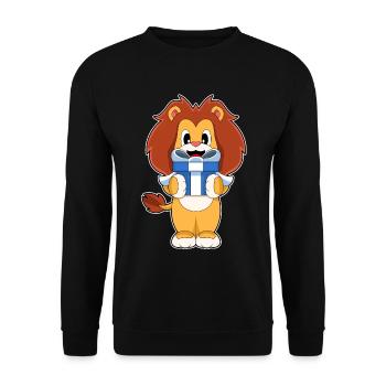 Forfait Noël Lion - Sweat-shirt Unisexe - noir - Devant - Alina (178cm) & Michal (187cm)