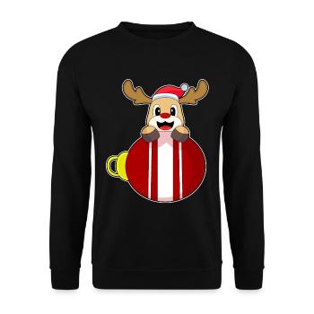 Bal de Noël des rennes - Sweat-shirt Unisexe - noir - Devant - Alina (178cm) & Michal (187cm)