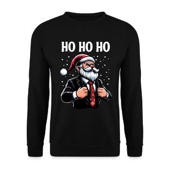 Chef Imp Ho Ho Ho Ho - Unisex Sweatshirt - black - Front - Alina (178cm) & Michal (187cm)